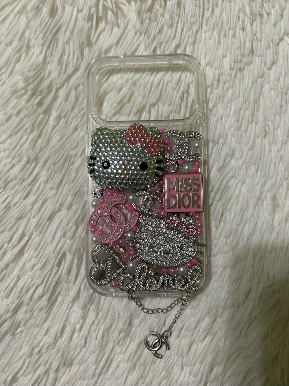 Handmade iPhone 17 Pro Junk Case Bling Hello Kitty Kawaii Luxury Pink Y2K